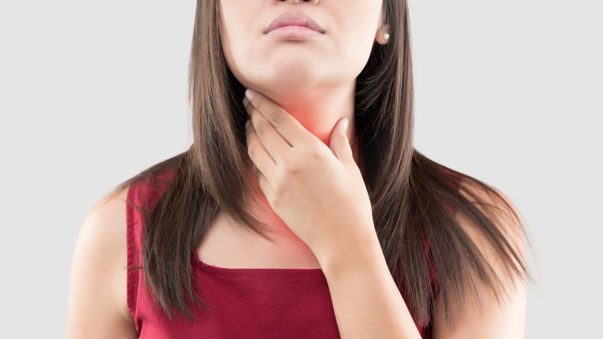 Person with sore throat